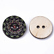 2-Hoyo botones de madera impresos BUTT-ZX004-01A-04-2