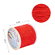 Olycraft 160m 1mm nylon cordon de nouage chinois queue de rat rouge fil de macramé cordon de perles en nylon NWIR-OC0001-03-01-2