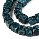 Нити бусин из натурального кунжутного яшмы/киви G-T139-6x6-14A-3