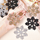 Fingerinspire Christmas Snowflake Rhinestone Patches DIY-FG0001-72-3