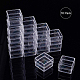BENECREAT 16 Pack Square High Transparency Plastic Bead Storage Containers Box Case for beauty supplies CON-BC0004-24A-4