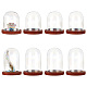 PandaHall Elite 8 Sets 2 Style Iridescent Glass Dome Cover DJEW-PH0001-25-1