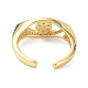 Сглаз реальные 18k покрытием манжеты кольца для женщин подарок ZIRC-C021-03G-04-2