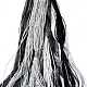 本物のシルク刺繡糸  友情のブレスレットの文字列  8色  グラデーションカラー  ブラック  1mm  20 M /バンドル  8束/セット OCOR-D012-01B-3