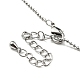 Brass Ball Chain Necklaces Making MAK-L025-01P-3