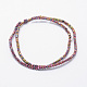 Electroplate Glass Beads Strands X-EGLA-J144-FP-A01-2