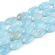 Chapelets de perles de jade blanche naturelle G-L164-B-17-1