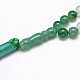 Natürlichen grünen Achat Perlen mala Armbänder G-P105-01G-2