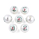 Cuentas de esmalte de perlas de imitación de plástico abs con tema de mahjong KY-G020-04A-3