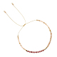 Bracelets de perles tressées en quartz de fraise naturel et graines de verre HR1333-9-1
