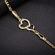 Brass Cubic Zirconia Link Chain Bracelets BJEW-EE0003-01G-3