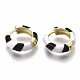 Brass Huggie Hoop Earrings EJEW-S209-04A-3