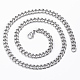 304 Stainless Steel Curb Chain Necklaces NJEW-K089-05P-1
