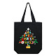 Diy узор рождественской елки черная холщовая большая сумка набор для вышивки PW23050615291-1