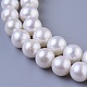 Hebras de perlas naturales cultivadas de agua dulce. PEAR-E009-10-11mm-3