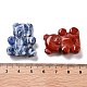 Резные бусины из натуральной красной яшмы/унакита/содалита G-K383-06-3