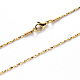 Vakuumbeschichtung 304 Coreana-Halskette aus Edelstahl NJEW-S420-006A-G-1