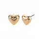 Heart Stud Earrings for Women EJEW-S213-02B-01G-RS-2