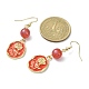 Boucles d'oreilles pendantes en alliage d'émail pour la Saint-Valentin avec épingles en laiton EJEW-JE05331-5