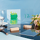 Ensemble de marque-places en acrylique transparent et porte-cartes en bois AJEW-WH0342-23-5