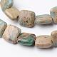 Dyed Square Natural Imperial Jasper Beads Strands G-K088-A-05-1