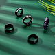 Sunnyclue 5 piezas 201 ajustes de anillo de dedo ranurado de acero inoxidable FIND-SC0003-16EB-5