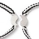 Set di collane con ciondolo abbinato yin yang smalto in lega di 2 pz 2 colori BJEW-TA00186-4