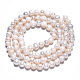 Fili di perle di perle d'acqua dolce coltivate naturali PEAR-N013-03E-4