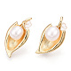 Boucles d'oreilles perle naturelle PEAR-N020-06E-3