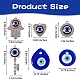 Kit de colgantes de ojo malvado de estilo 6pcs 6 para hacer joyas de diy DIY-SZ0005-80A-2
