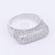 Brass Micro Pave Cubic Zirconia Finger Rings RJEW-E145-52-3