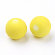 Perles rondes de verre en caoutchouc X-DGLA-R023-18mm-8-2