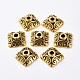 Antiken goldenen Ton Platz tibetischen Stil Perlenkappen X-GLF0893Y-NF-1