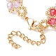 Bracelet à maillons de fleurs en perles de graines japonaises toho BJEW-MZ00040-4