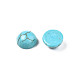 Accessoires d'artisanat teints turquoise synthétique pierres précieuses cabochons de dôme dos plat  TURQ-S266-4mm-01-3