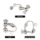 Brass Screw On Clip-on Earring Dangling Charms Pendants Setting Findings X-KK-M019-01P-2