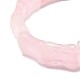 Bracciale elasticizzato con perline rettangolari in quarzo rosa naturale BJEW-E379-05B-3