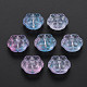 Two Tone Transparent Baking Painted Glass Beads GLAA-S190-021-B04-5