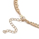 Alloy Double Layered Necklaces NJEW-B0002-05G-3