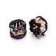 Eco-Friendly Brass Micro Pave Cubic Zirconia Large Hole European Beads ZIRC-M072-02D-NR-1