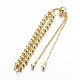 Fabbricazione di bracciali a catena in ottone danlingjewelry KK-DL0001-08G-NR-1