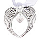 CREATCABIN Christmas Memorial Ornaments Hello Sweet Cheeks Angel Wings Hanging Decor Xmas Tree Heart Pendant Memory Gift for Valentine's Day Mum Dad Grandma Grandpa Holiday Home Decoration PALLOY-WH0102-007-1