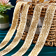 PandaHall Gold Edge Woven Braid Trim SRIB-WH0011-034-5