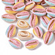 Perles de coquillage cauri naturelles imprimées SSHEL-R047-01-A10-1