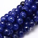Chapelets de perles rondes à facettes en agate naturelle teintée G-E320E-12mm-08-1