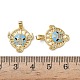 Латунные микропаве прозрачные подвески с фианитом KK-F924-0G-01-3