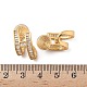 Серьги-клипсы из латунного микро-паве с прозрачными фианитами EJEW-K286-10G-5