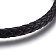 Leather Braided Cord Bracelets BJEW-E352-03A-G-2
