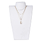 Collares de concha de cauri y perlas barrocas naturales chapadas en capas de perlas keshi NJEW-JN02389-5