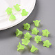 Green Frosted Transparent Acrylic Flower Beads X-PLF018-05-7